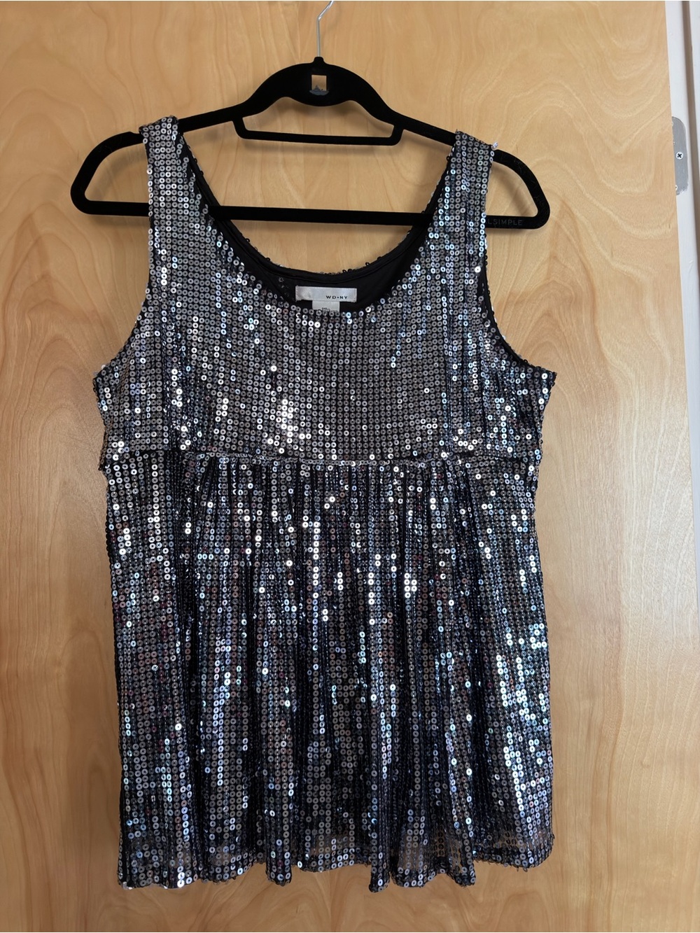 WD.NY Silver Sequin Tank Top